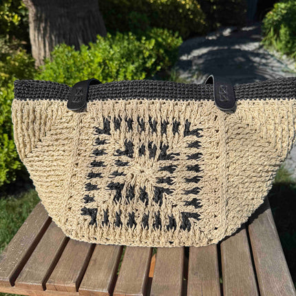 Sienna D’or Sahara Tote Black&Beige