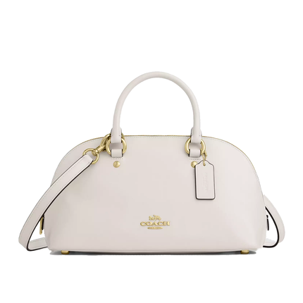 Coach Women's Lara Satchel Bag Gold/Chalk
