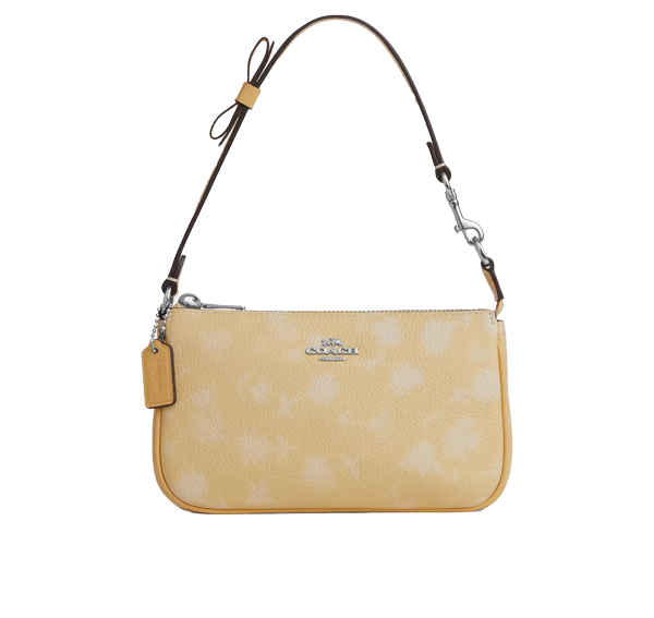 Coach Women's Nolita Nolita 19 With Floral Print And Bow Silver/Washed Yellow