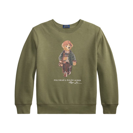 Polo Ralph Lauren Boy's Polo Bear Fleece Sweatshirt Cruise Olive