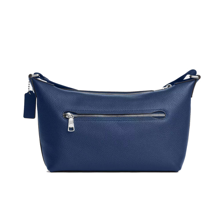 Coach Unisex Small Finn Crossbody Bag With Pouch Silver/Deep Blue