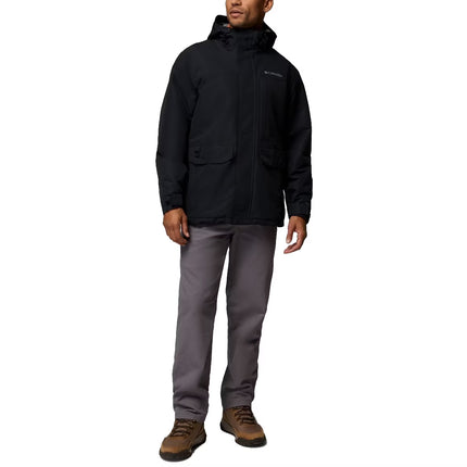 Columbia Men's Landroamer Fleece Lined Rain Jacket Black
