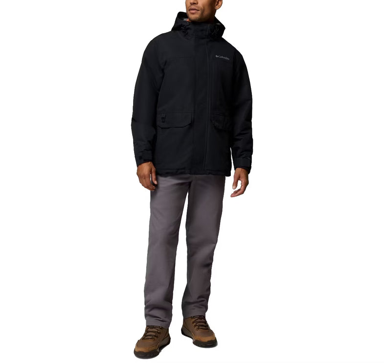 Columbia Men's Landroamer Fleece Lined Rain Jacket Black