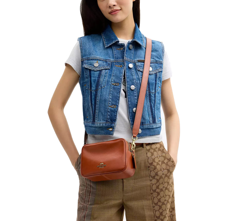 Coach Women's Mini Carey Crossbody Bag Gold/Cinnamon