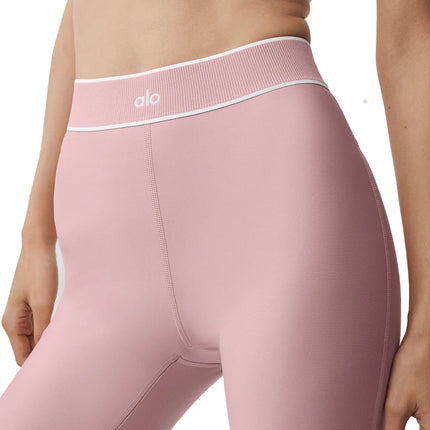 alo Women's Airlift High-Waist Alignment Legging Vintage Pink/White