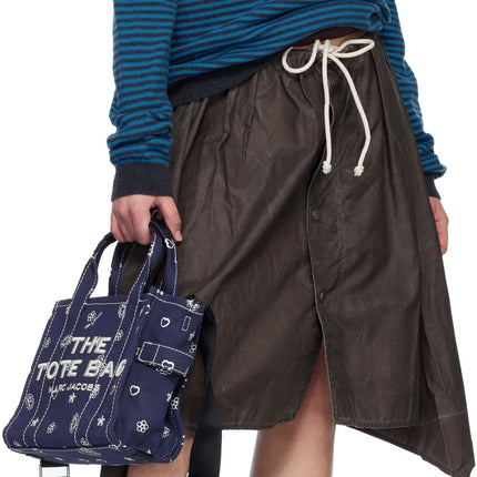 Marc Jacobs Women's The Bandana Canvas Small Tote Bag Navy