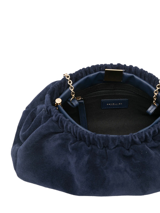 DeMellier London Women's The Miami Clutch Bag Navy Suede