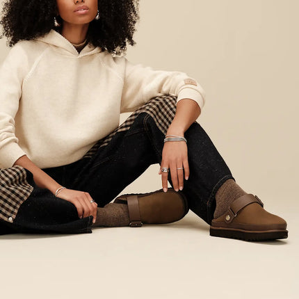 UGG Women's Goldenstar Villa Clog Dark Chestnut