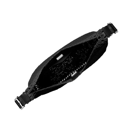 Michael Kors Women's Nolita Large Crocheted Hobo Shoulder Bag Black