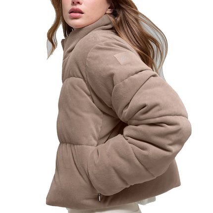 alo Women's Micro Corduroy Dreamy Puffer Chai Latte