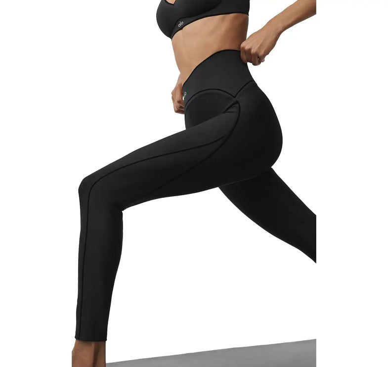 alo Women's Airlift High-Waist Top-Notch Legging Black