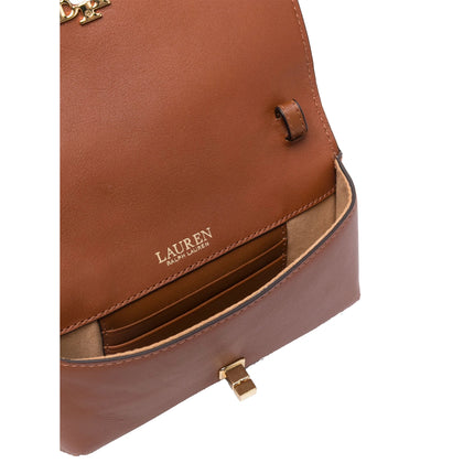 Polo Ralph Lauren Women's Leather Crossbody Turn Lock Tech Case Tan