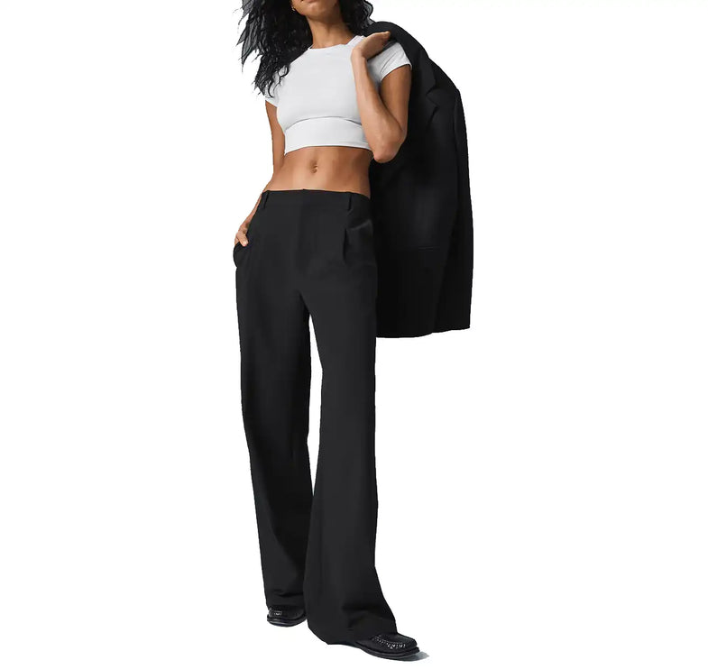 alo Women's High-Waist Pursuit Trouser (Long) Black