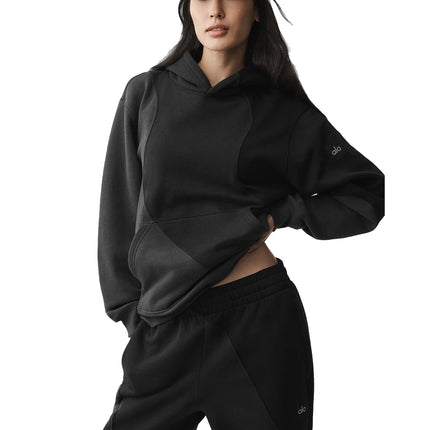 alo Women's Make Waves Hoodie Vintage Black Tonal