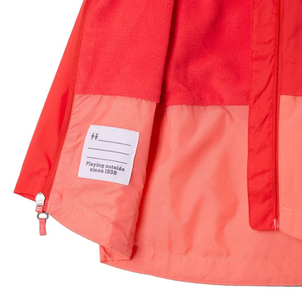 Columbia Girls' Toddler Rain-Zilla II Jacket Poppy Red/Hot Coral