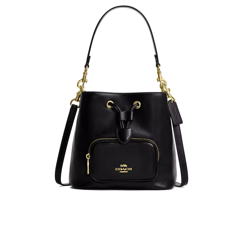 Coach Women's Rowan Bucket Bag With Pocket Gold/Black