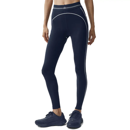 alo Women's Airbrush High-Waist Heart Throb Legging Navy/White