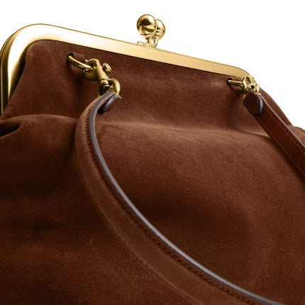 Coach Women's Kisslock Frame Bag 27 Brass/Warm Brown