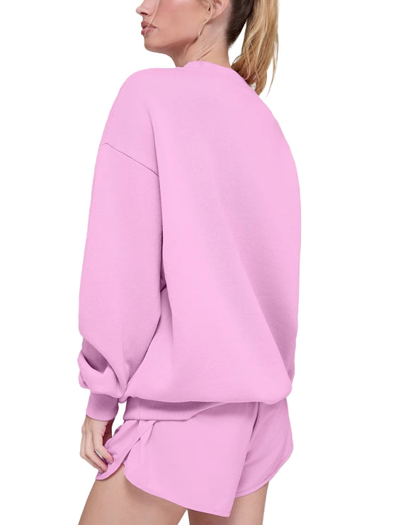 alo Women's Accolade Crew Neck Pullover Candy Heart Pink