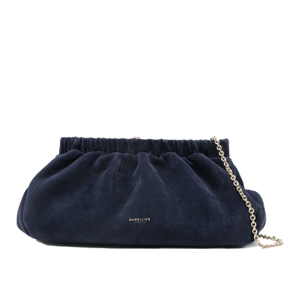 DeMellier London Women's The Miami Clutch Bag Navy Suede
