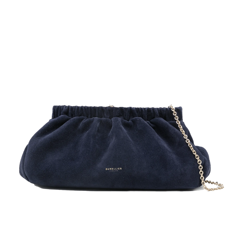 DeMellier London Women's The Miami Clutch Bag Navy Suede