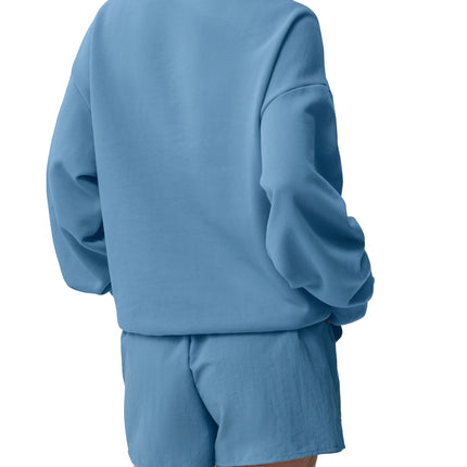alo Women's Accolade 1/4 Zip Pullover California Blue