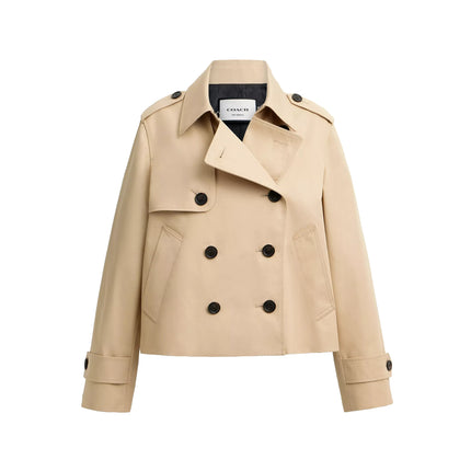 Coach Women's Short Trench Light Khaki