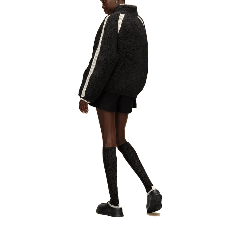 UGG Women's Nikia Crochet UGGfluff Jacket Black