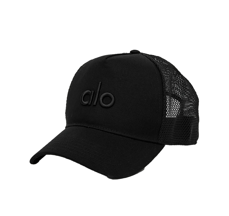 alo Unisex District Trucker Hat - Black