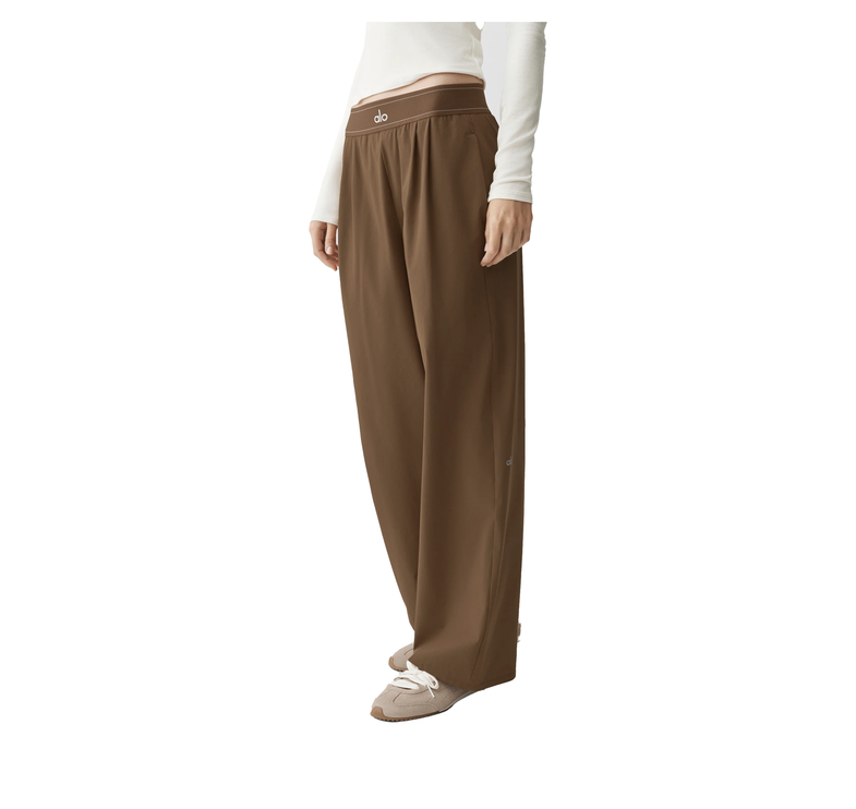 alo Women's Suit Up Trouser (Long) Java Brown