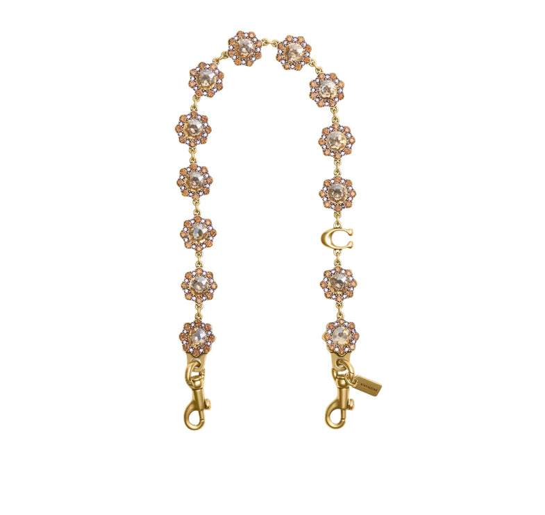 Coach Women's Short Jewelry Chain Strap Brass/Yellow Multi