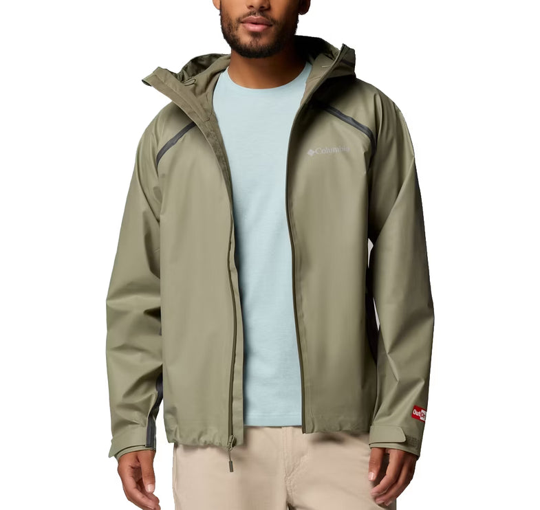 Columbia Men's Reign No Shine Rain Jacket Stone Green
