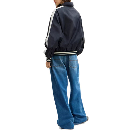 COACH Women's Sporty Half Zip Jacket Midnight Navy