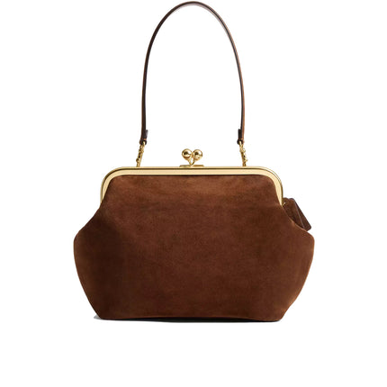 Coach Women's Kisslock Frame Bag 27 Brass/Warm Brown