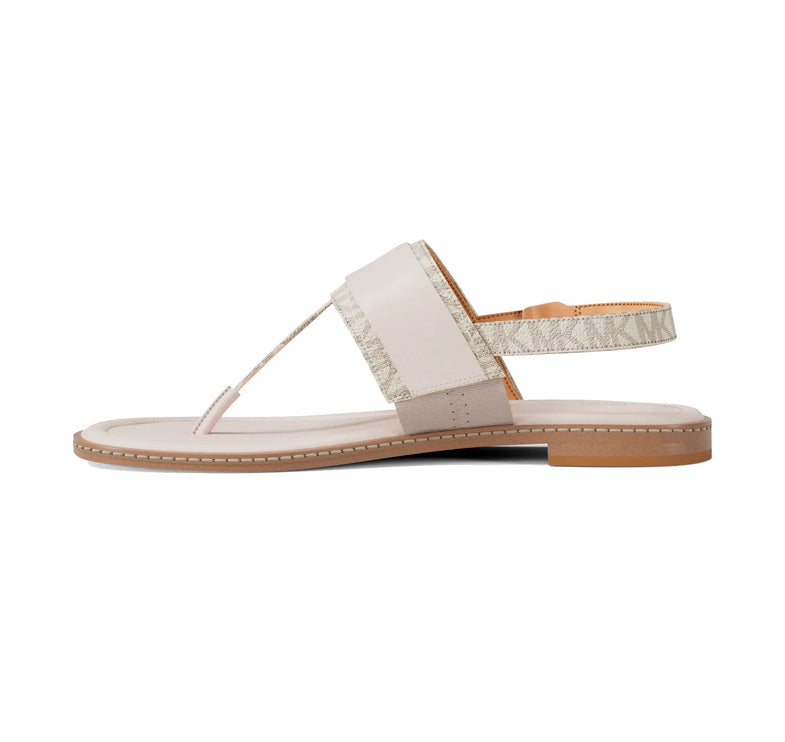 Michael Kors Women's Carmen Signature Logo Sandal Vanilla