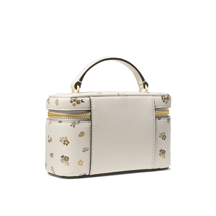 Michael Kors Women's Vivi Small Floral Printed Vanity Crossbody Bag Light Cream