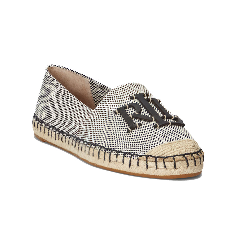 Polo Ralph Lauren Women's Cameryn III Canvas & Leather Espadrille Natural/Black