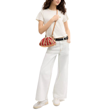 Coach Women's Faye Shoulder Bag Gold/Red/Tan