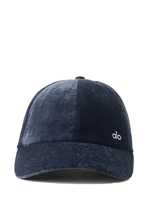 alo Unisex Velvet Off-Duty Cap Navy