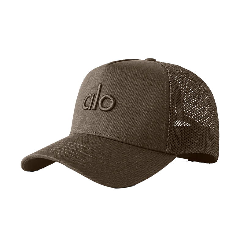 alo Unisex District Trucker Hat - Espresso