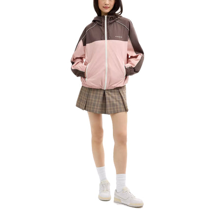 COACH Women's Hooded Windbreaker Chestnut/Soft Pink