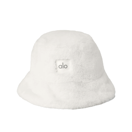 alo Women's Faux Fur Bucket Hat - Ivory