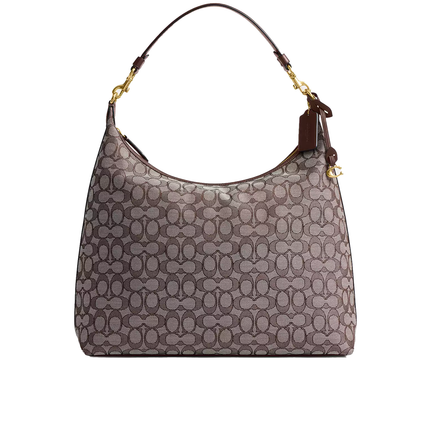 Coach Women's Juliet Shoulder Bag 38 In Signature Jacquard Brass/Oak Maple