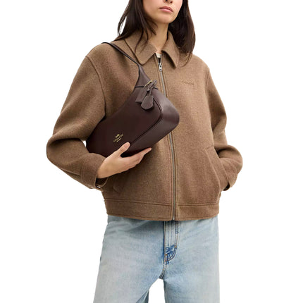 Coach Women's Ella Small Shoulder Bag Gold/Espresso
