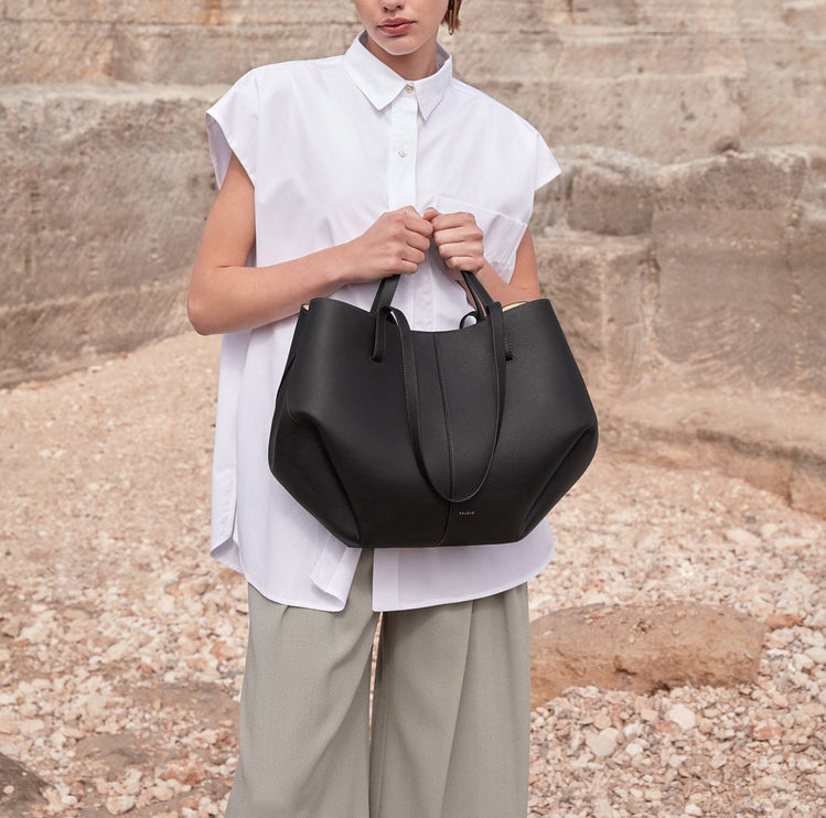 Polène Women's Cyme Edition Textured Black