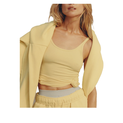 alo Women's Ribbed Adore Tank Warm Butter