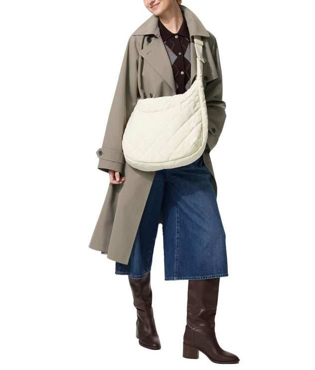 Uniqlo Unisex Quilted Puffy Shoulder Bag 07 Gray