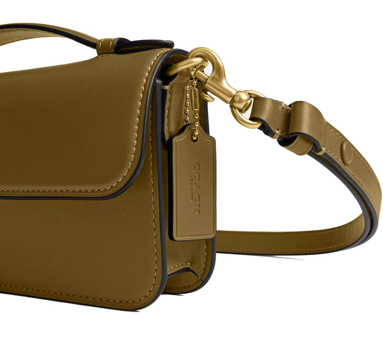 Coach Women's New York Elora Top Handle Crossbody Bag Brass/Muted Olive