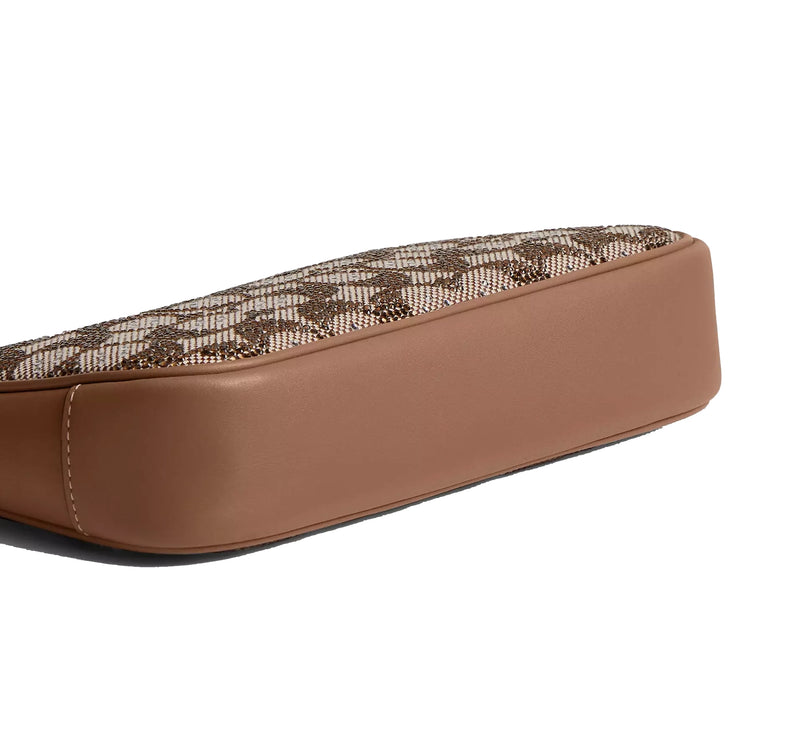Coach Women's Plaza Bag In Crystal Signature Jacquard Brass/Mushroom
