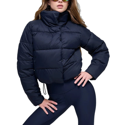 alo Women's Gold Rush Puffer Navy